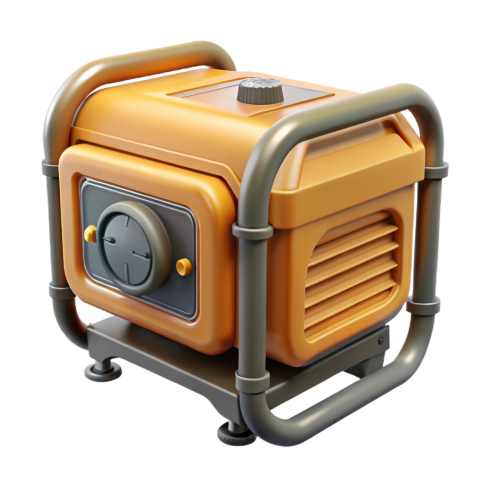 impressive artistic Electric Generator Side View Isolated Element original png