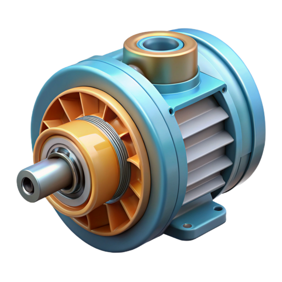 beautiful traditional Electric Motor Cutaway View Isolated exclusive png