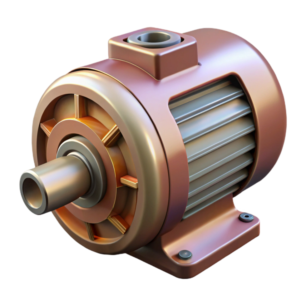 stunning abstract Electric Motor Front View Isolated high resolution png