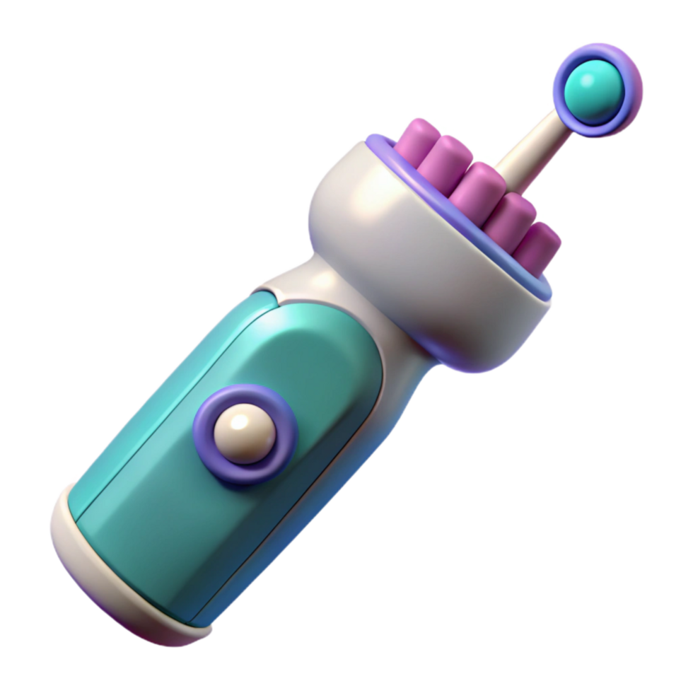 elegant vintage Electric Toothbrush with Replacement Heads Isolated Element authentic png
