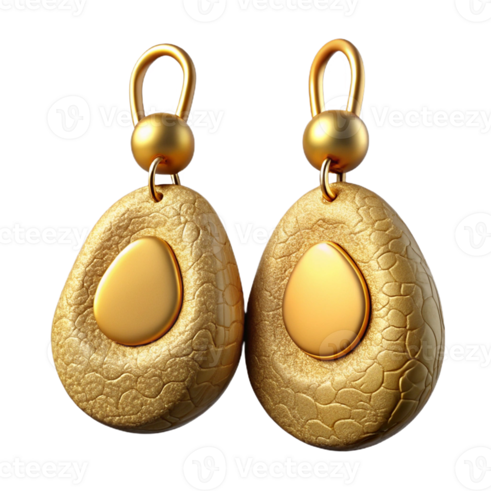 impressive vintage Elegant Gold Earrings Transparent Background Cutout premium png