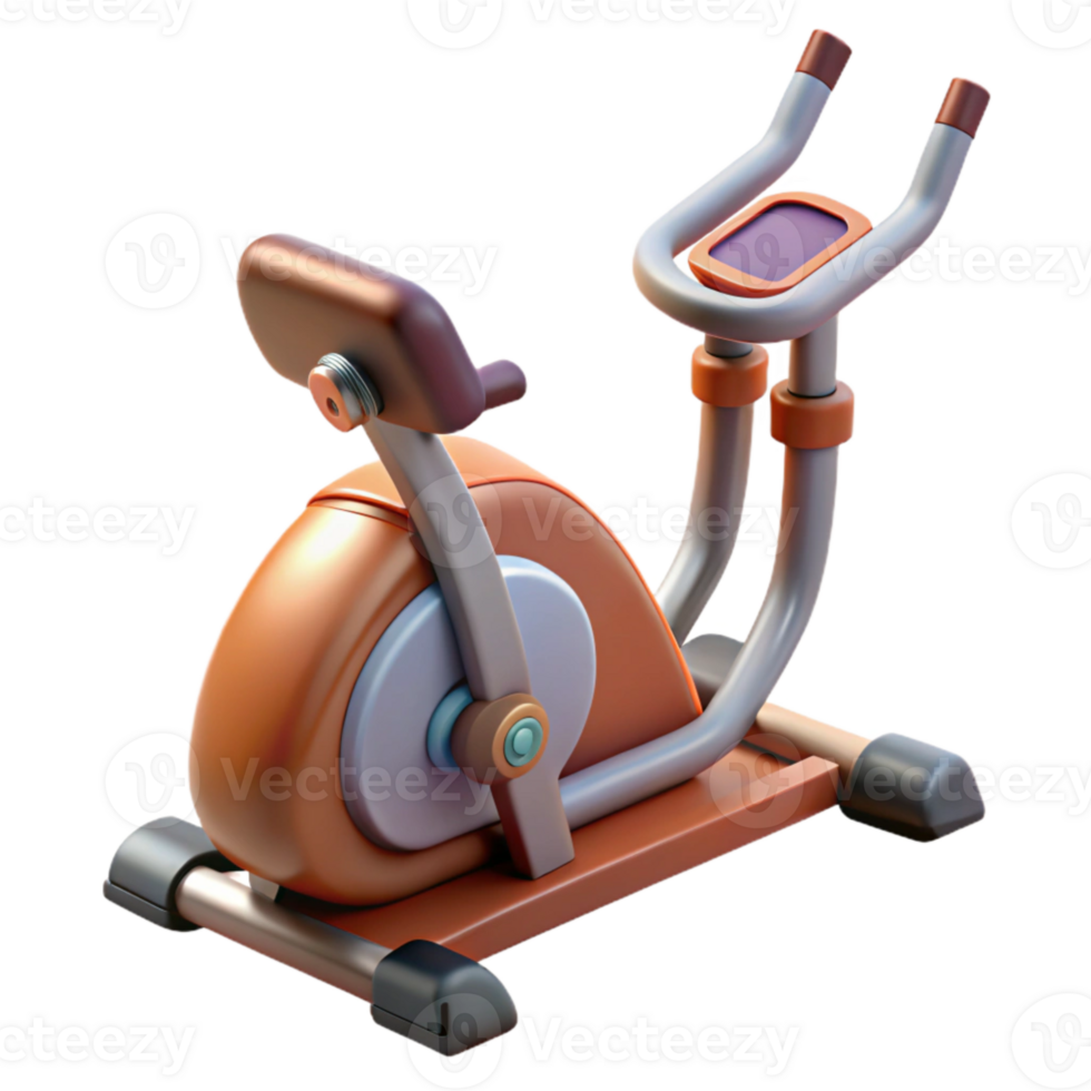 vibrant abstract Elliptical Trainer Compact Design Transparent Background detailed png