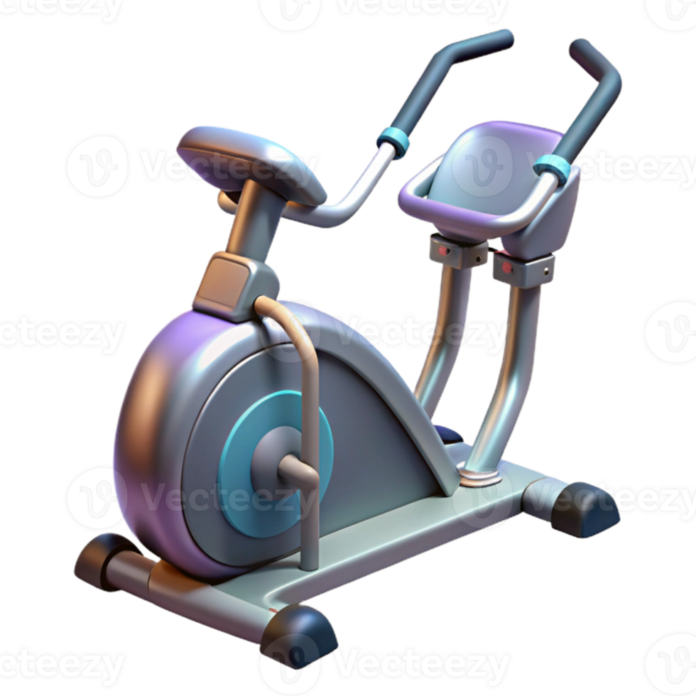 dramatic abstract Elliptical Trainer Compact Design Transparent Background detailed png