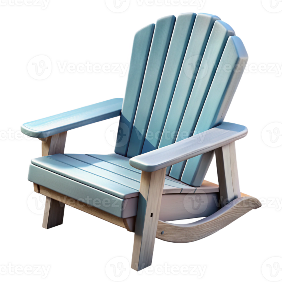 stunning creative Empty Adirondack Chair on Deck Isolated exclusive png