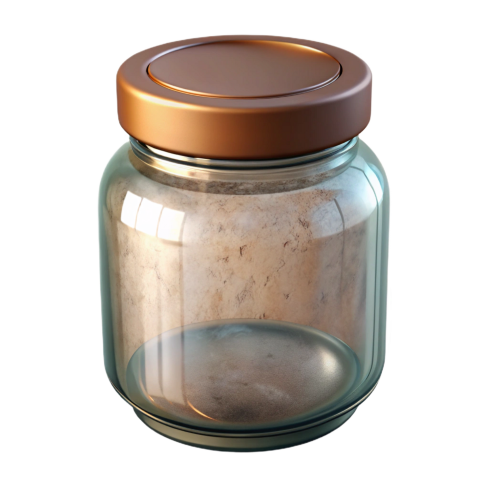 extraordinary rustic Empty Glass Jar with Lid Transparent Background original png