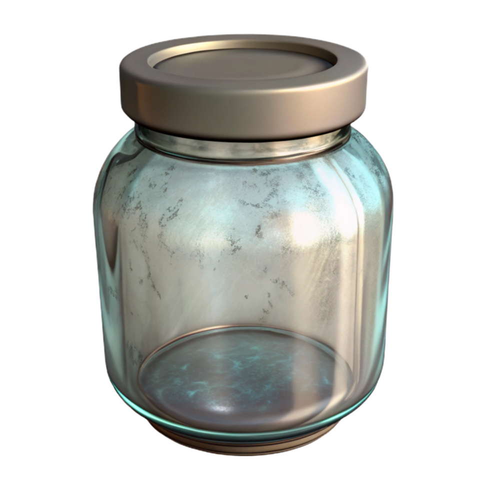 wonderful minimalist Empty Glass Jar with Lid Transparent Background genuine png