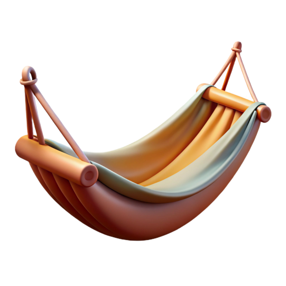 elegant minimalist Empty Hammock Swaying in Breeze Isolated exclusive png