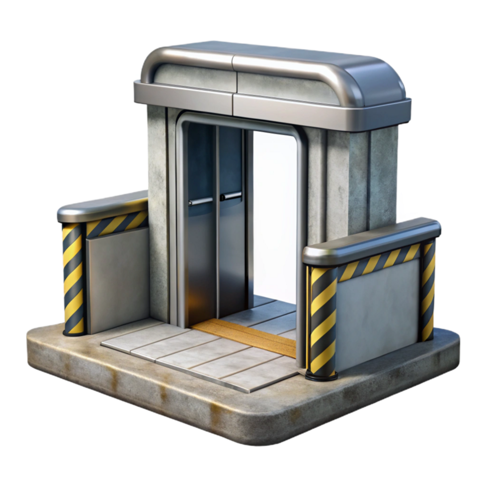 magnificent vintage Empty Subway Entrance Turnstile Isolated Cutout high resolution png