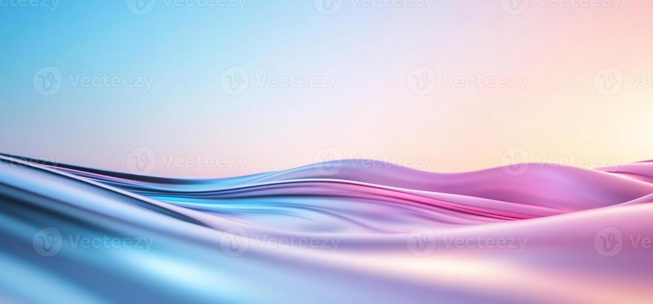 Abstract pastel waves, flowing fabric, smooth texture. photo