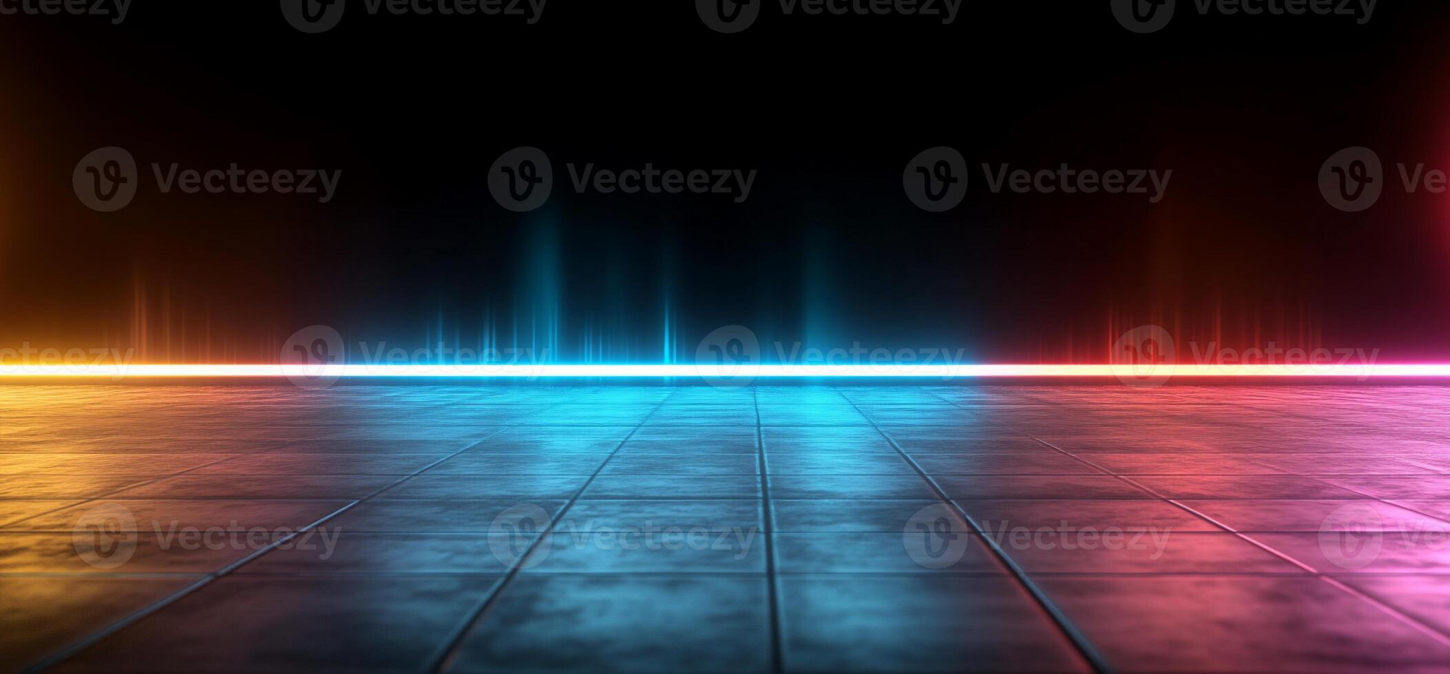 An abstract background with neon lights photo