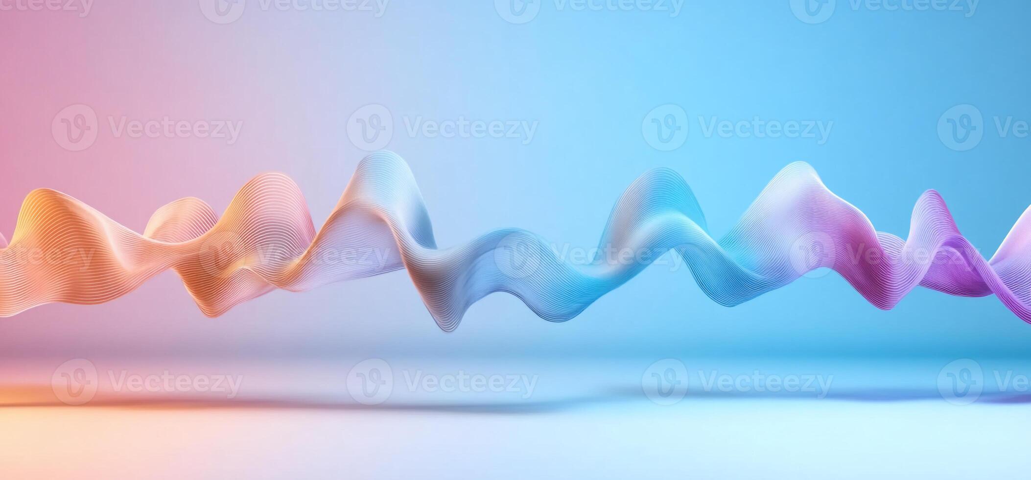 3d rendering of sound waves on a colorful background photo