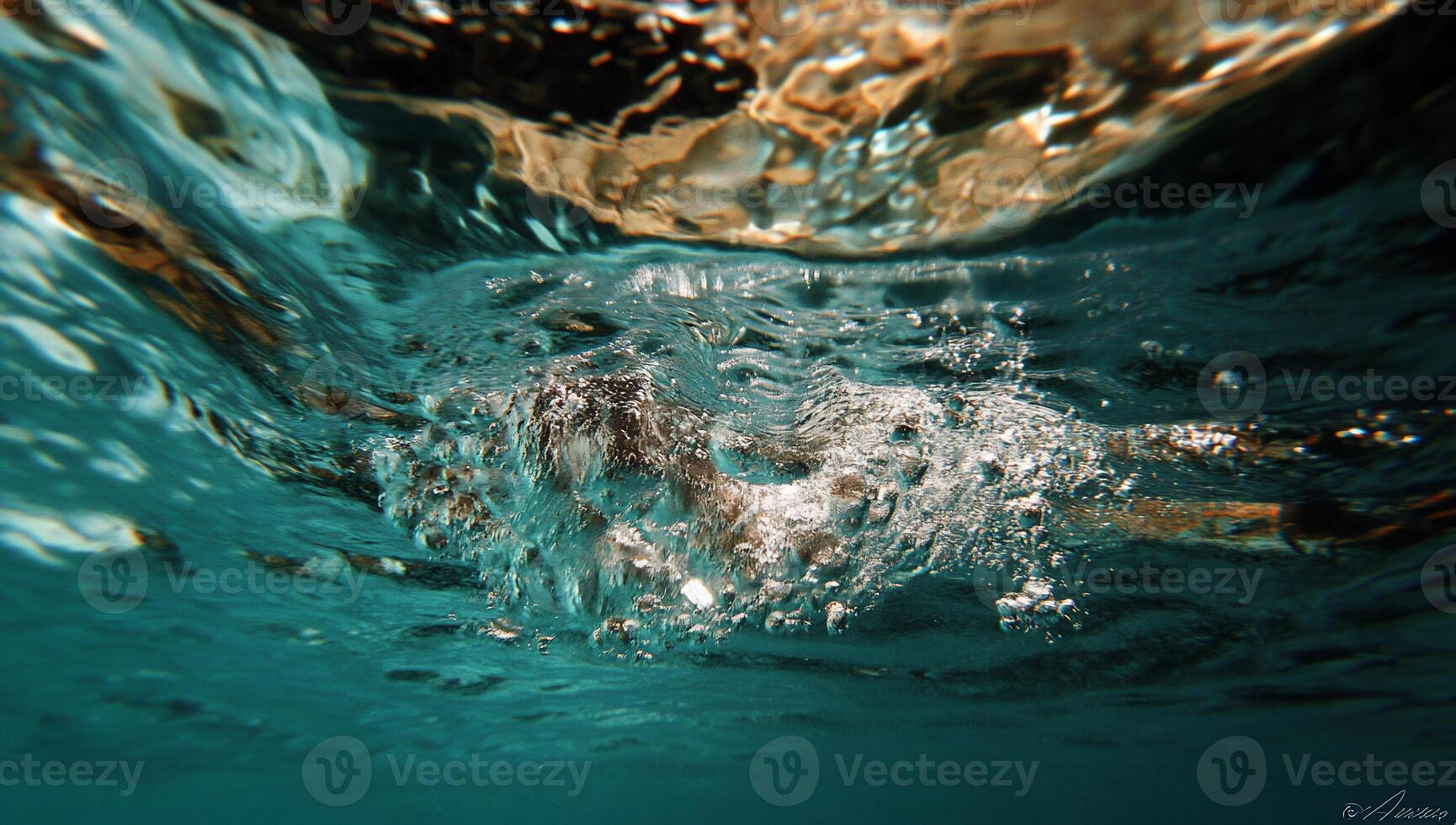 Underwater Pool Bubbles photo