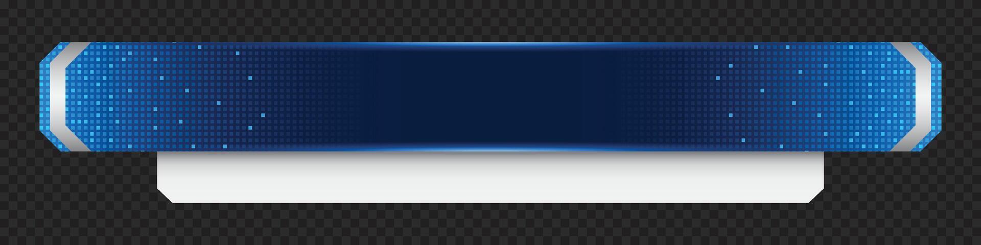 Futuristic design lower third banner, Broadcast news lower third banner template design. Lower third bar template for breaking news, headline title. vector