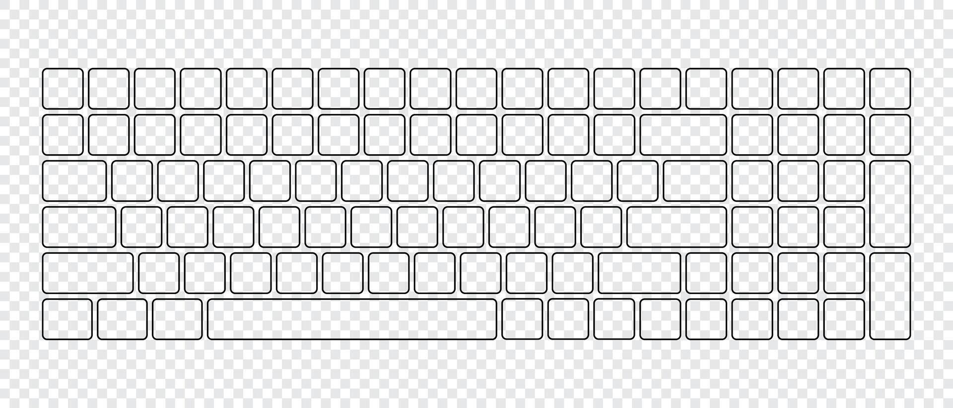 Computer keyboard button layout template for graphic use. Modern computer keyboard. illustration.. vector