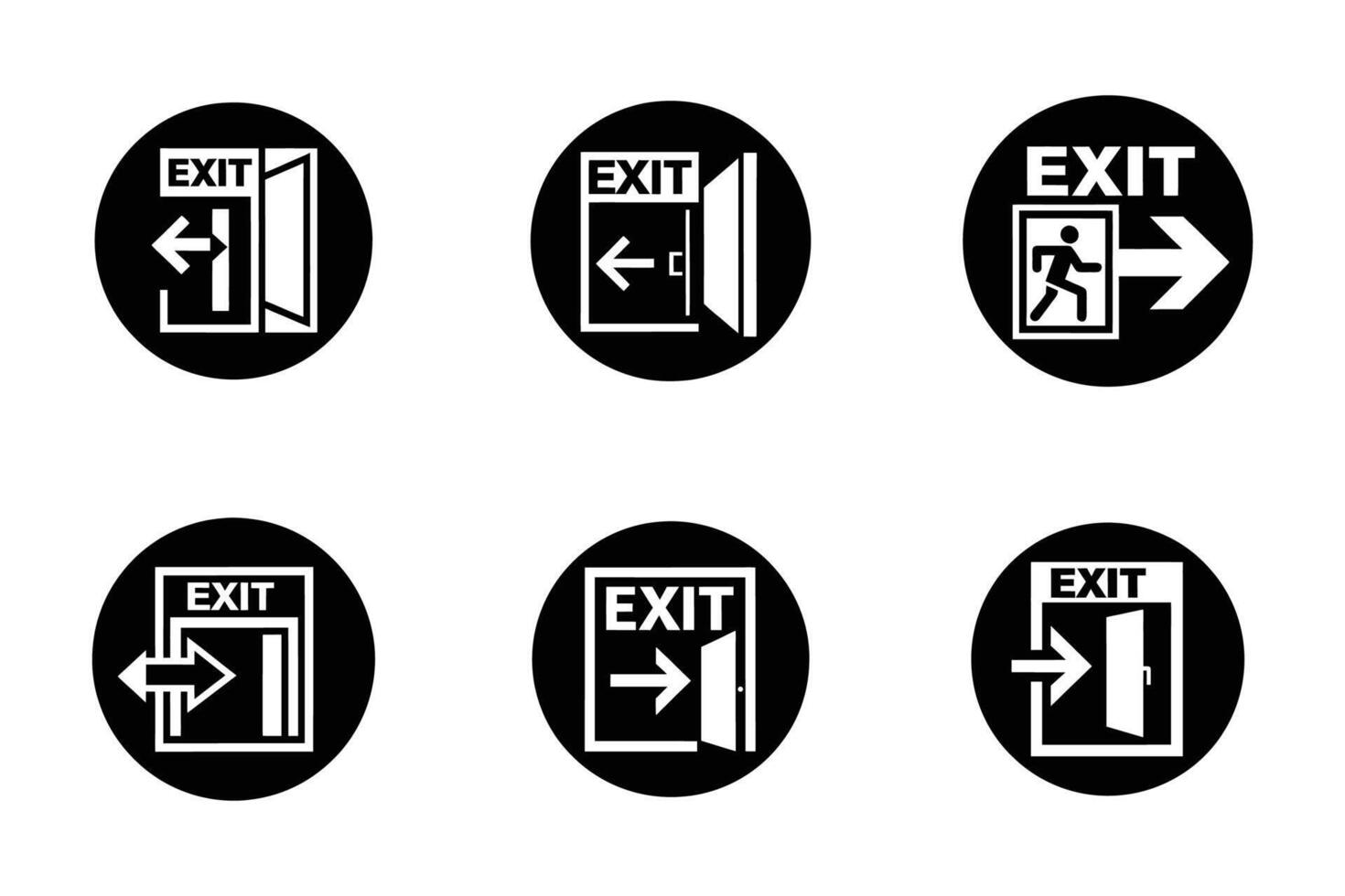 Leaving Silhouette Line Art Isolated Icons vector