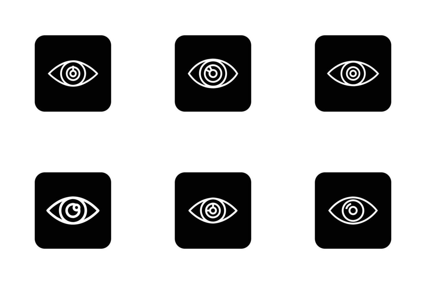 Observation Symbol Silhouette Outline Icon Pack vector