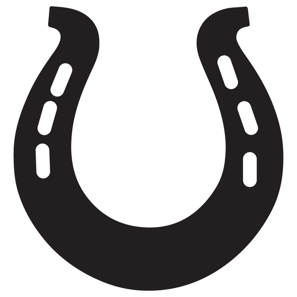 Decorative Horseshoe for Elegant Luck Symbol and Equestrian Graphics vector