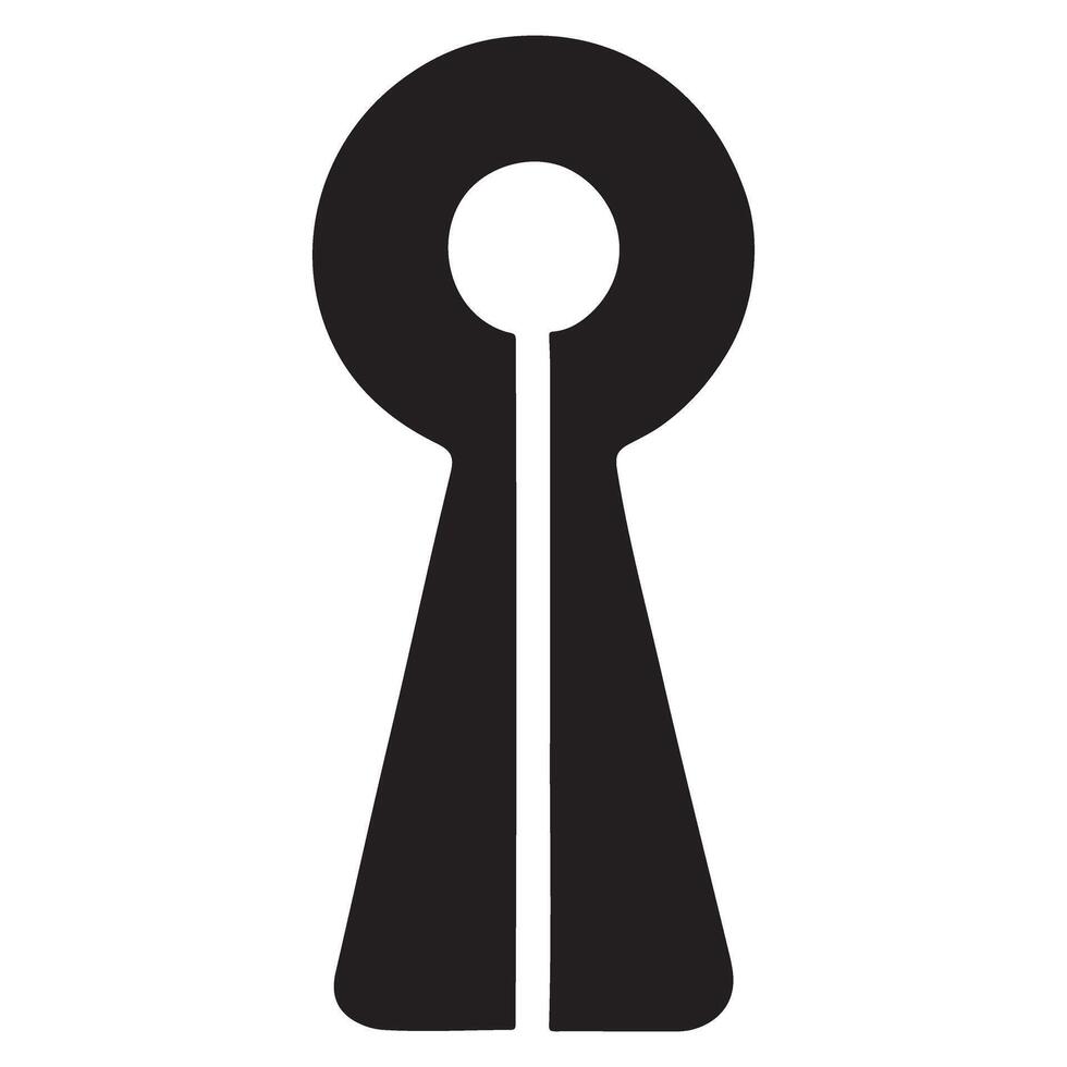 Unique Keyhole Silhouette Design Illustration Security and Access Symbol vector