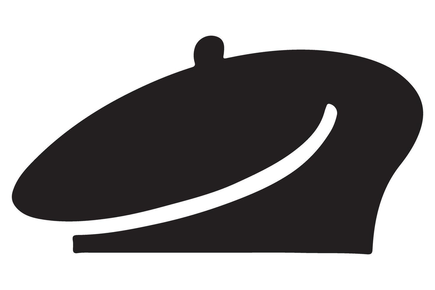 Classic Black Beret Image An Artistic Fashion Icon vector