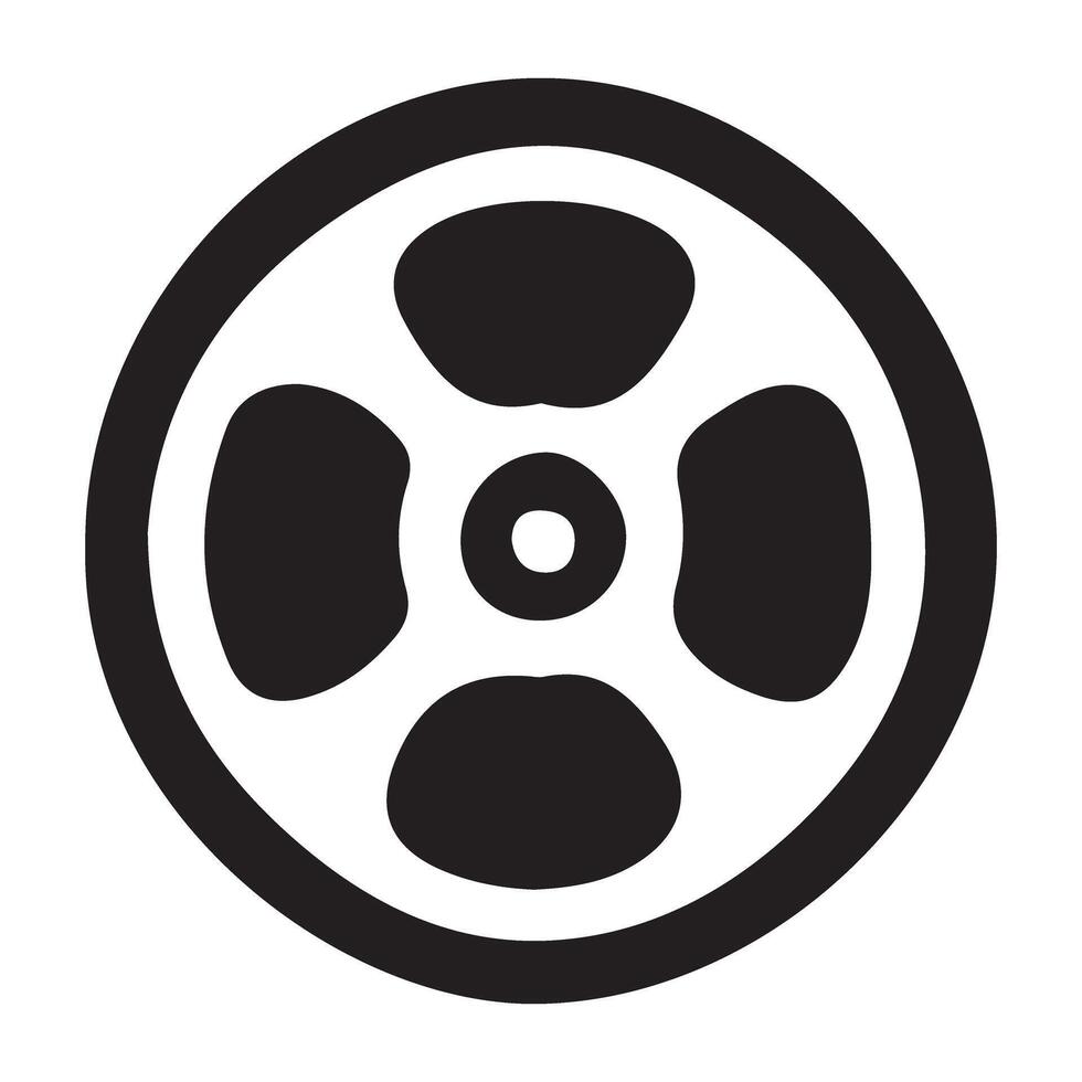 Car Rim or Wheel Silhouette Illustration For Automotive Design vector