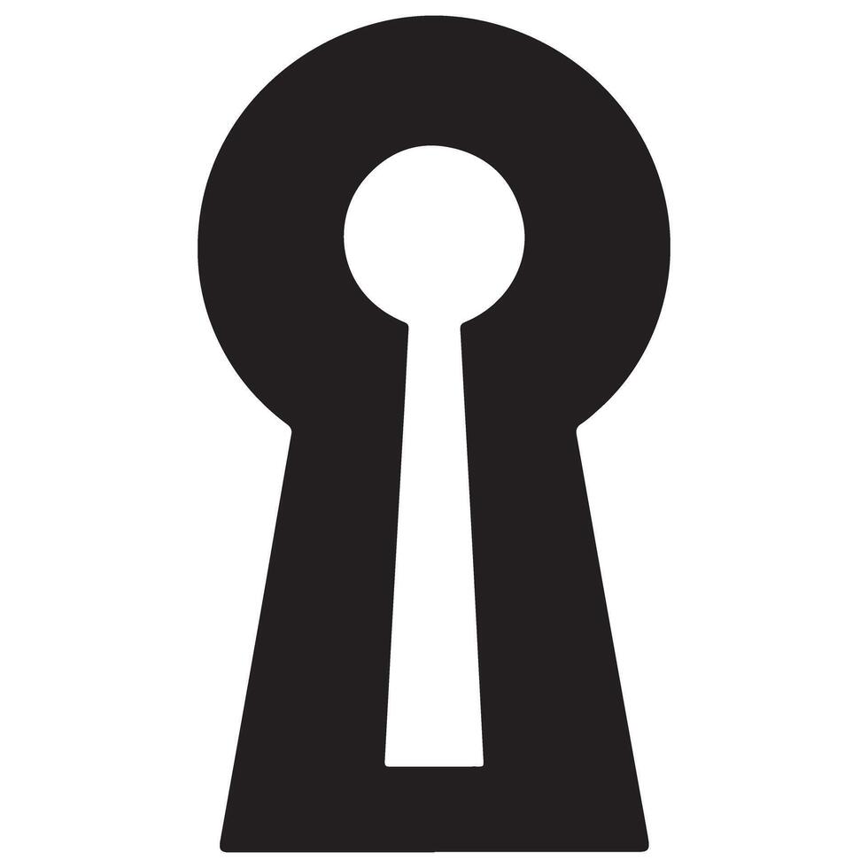 Elegant Keyhole Silhouette Symbol Secure Access and Confidentiality Concept vector