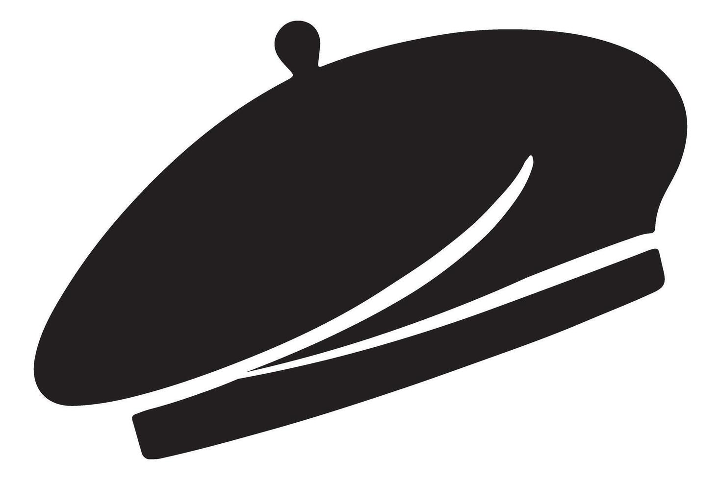 Detailed Black Beret Art Symbolizing Artistic Elegance vector
