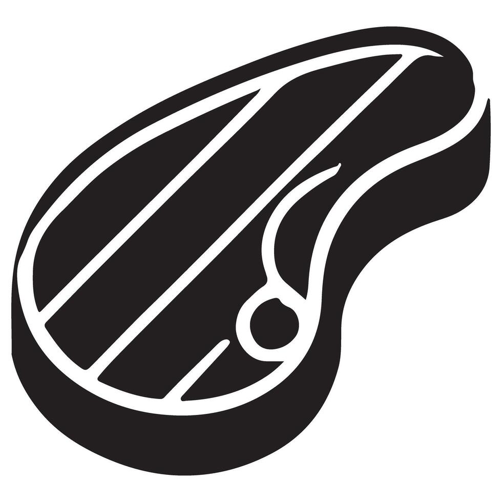 Delicious Steak Cut Illustration with Fat Detail Perfect for Grilling vector