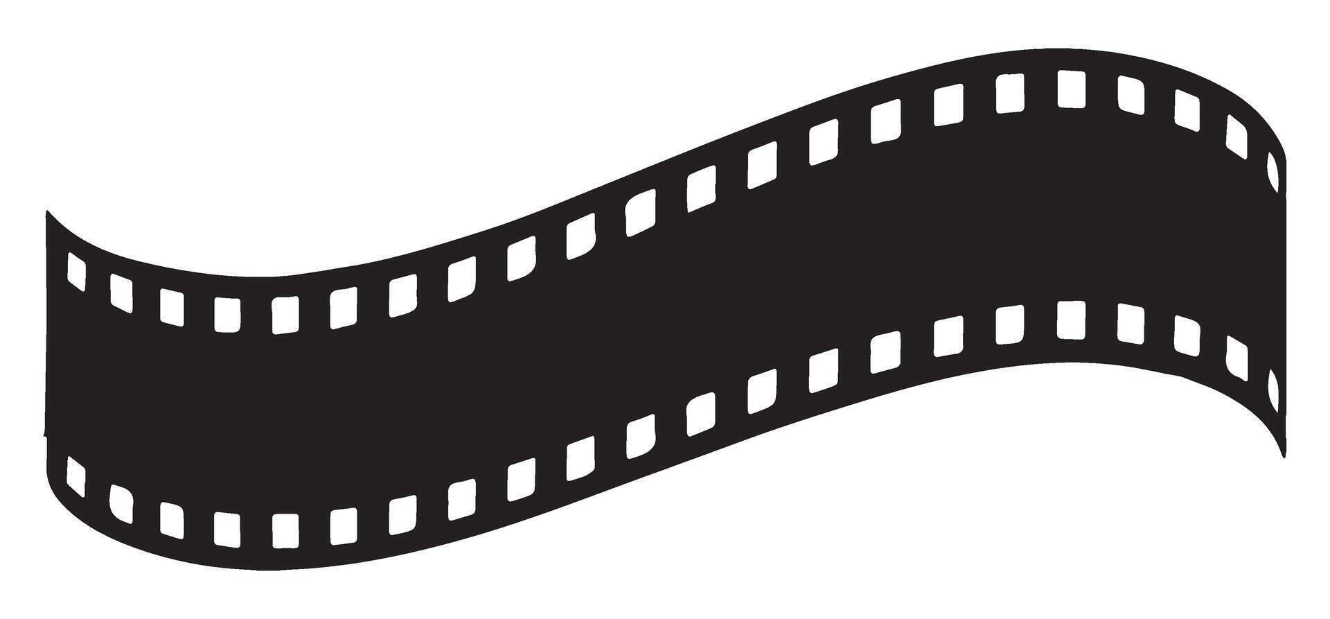 Curved Film Strip Design Element for Creative Artwork vector