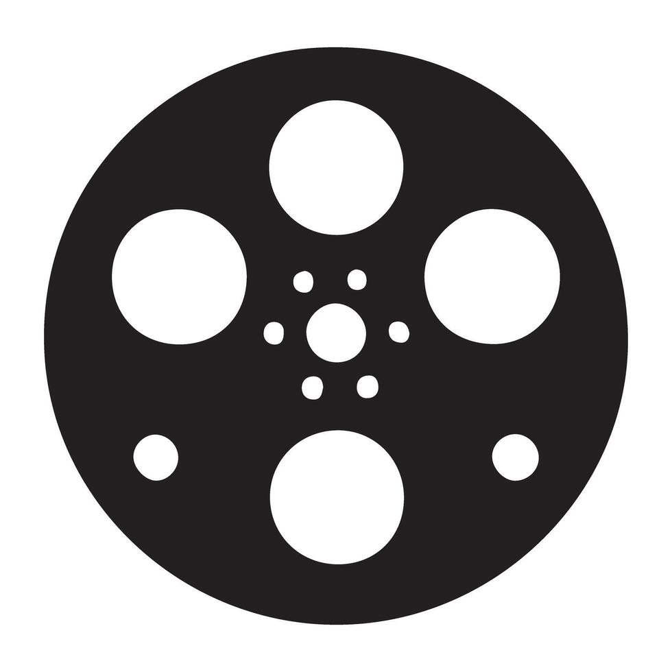 Film Reel Graphic Design with Five Large Circular Holes vector