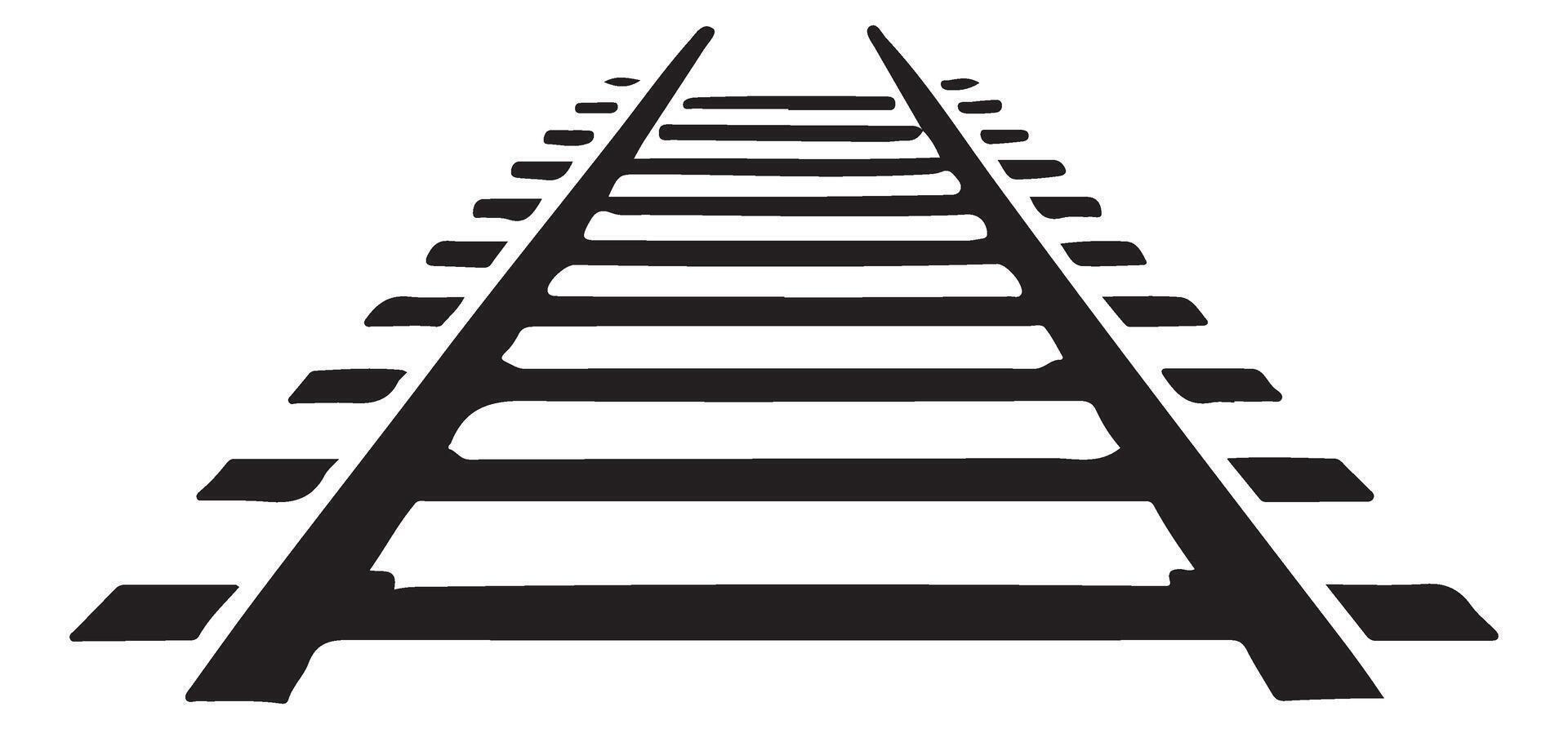 Straight Railroad Tracks Illustration for Transportation and Infrastructure Projects vector