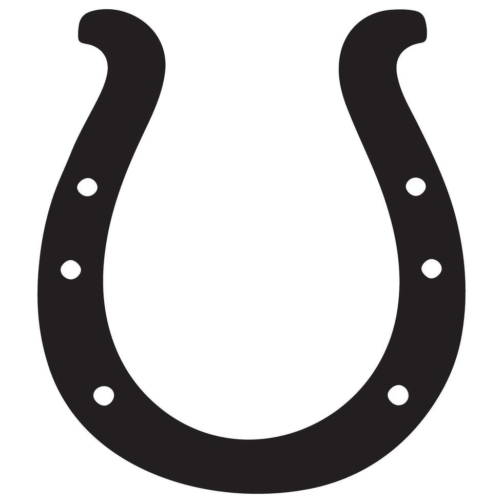 Detailed Horseshoe Graphic for Equestrian Events and Luck Concepts vector