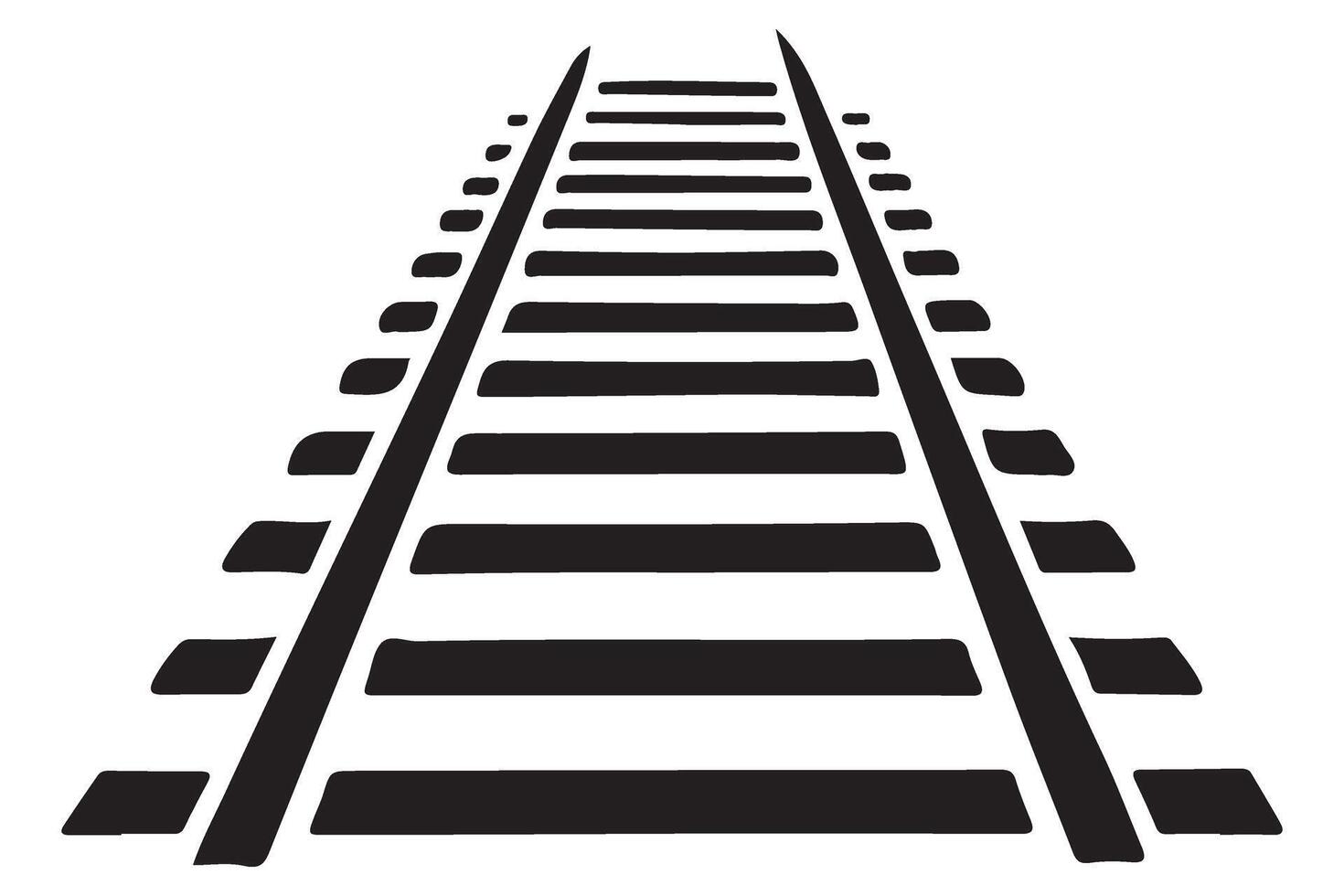Straight Railway Track Illustration for Infrastructure and Transportation vector