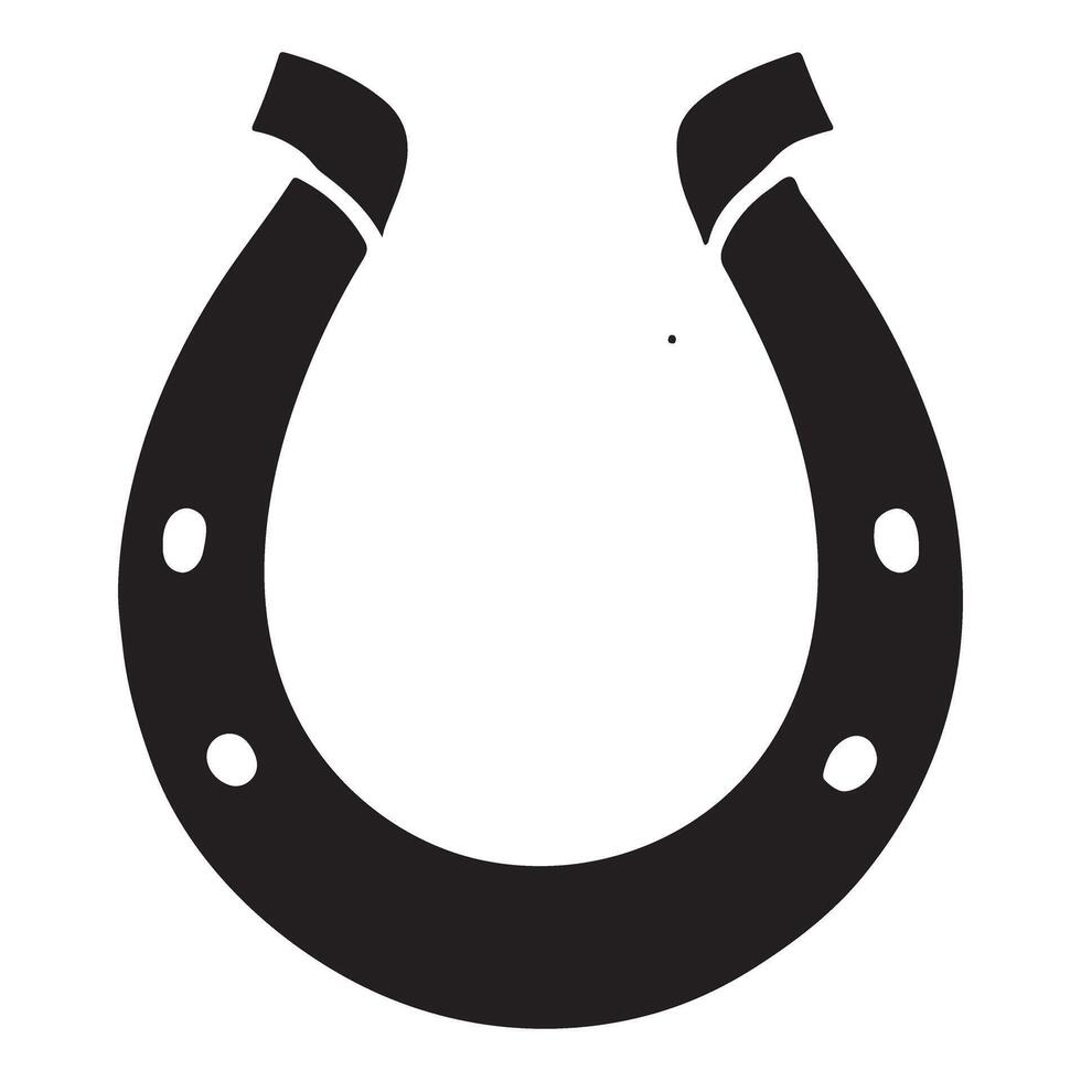 Simple Horseshoe Silhouette Graphic for Luck and Equestrian Themes vector