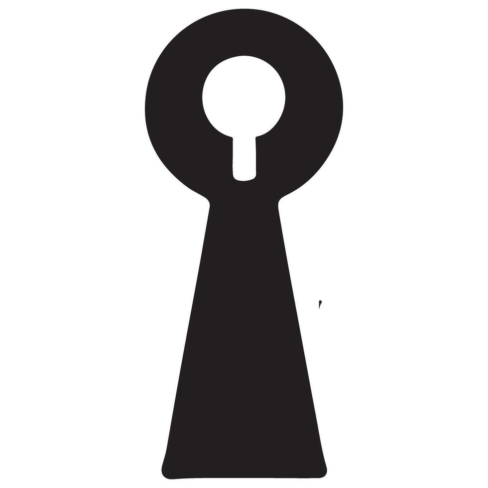 Stylized Keyhole Silhouette Design Graphic Security and Access Control vector