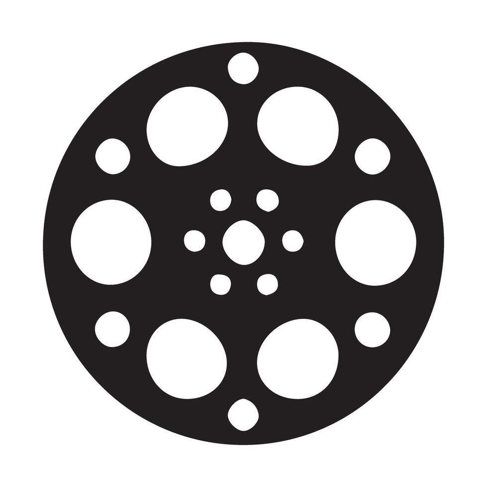 Film Reel Illustration with Multiple Holes Graphic Design vector