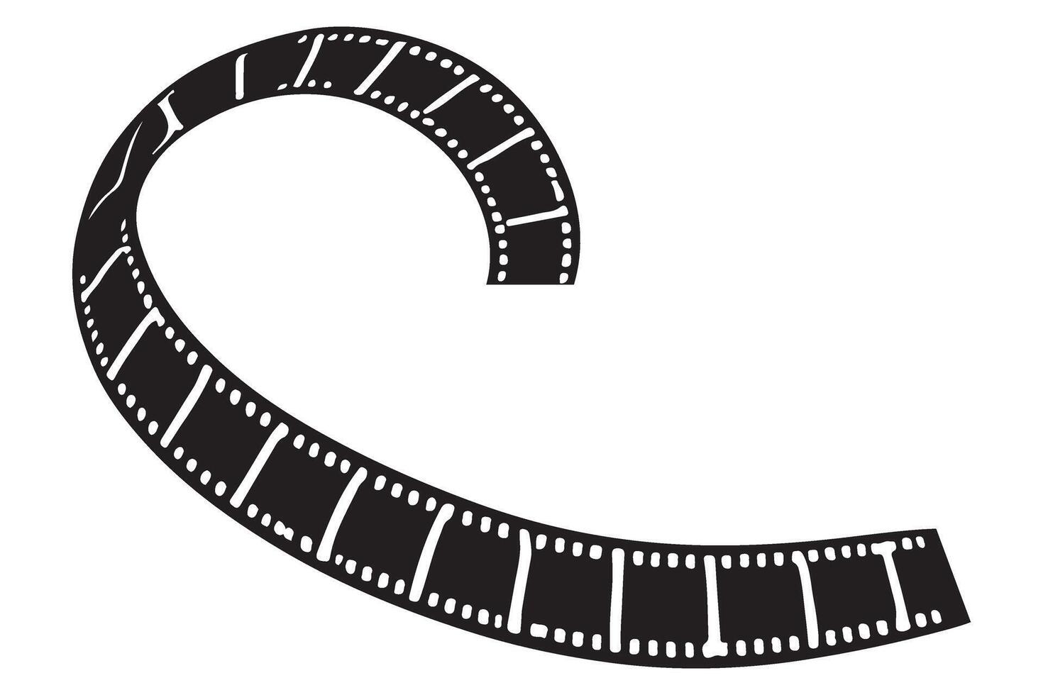 Curved Film Strip Design for Creative Projects vector