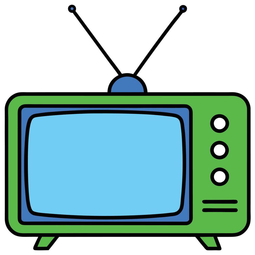 vintage retro television simple vector