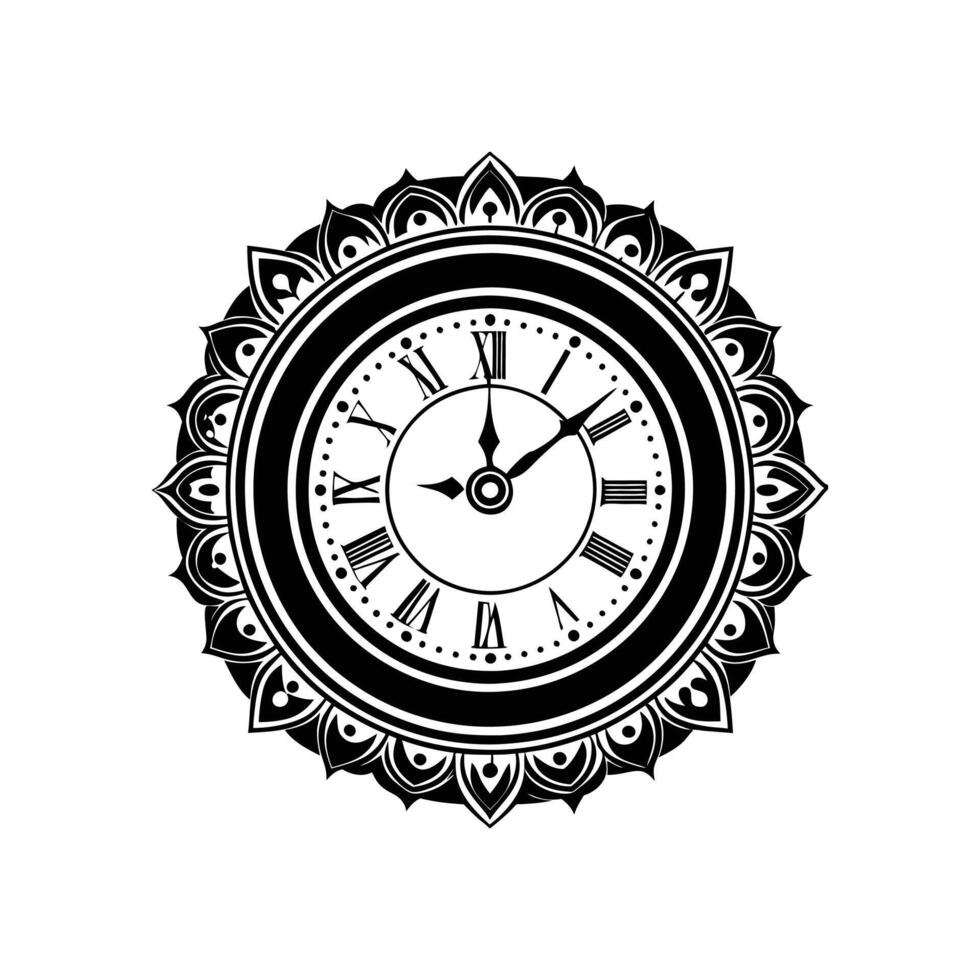 vintage wall watch simple vector