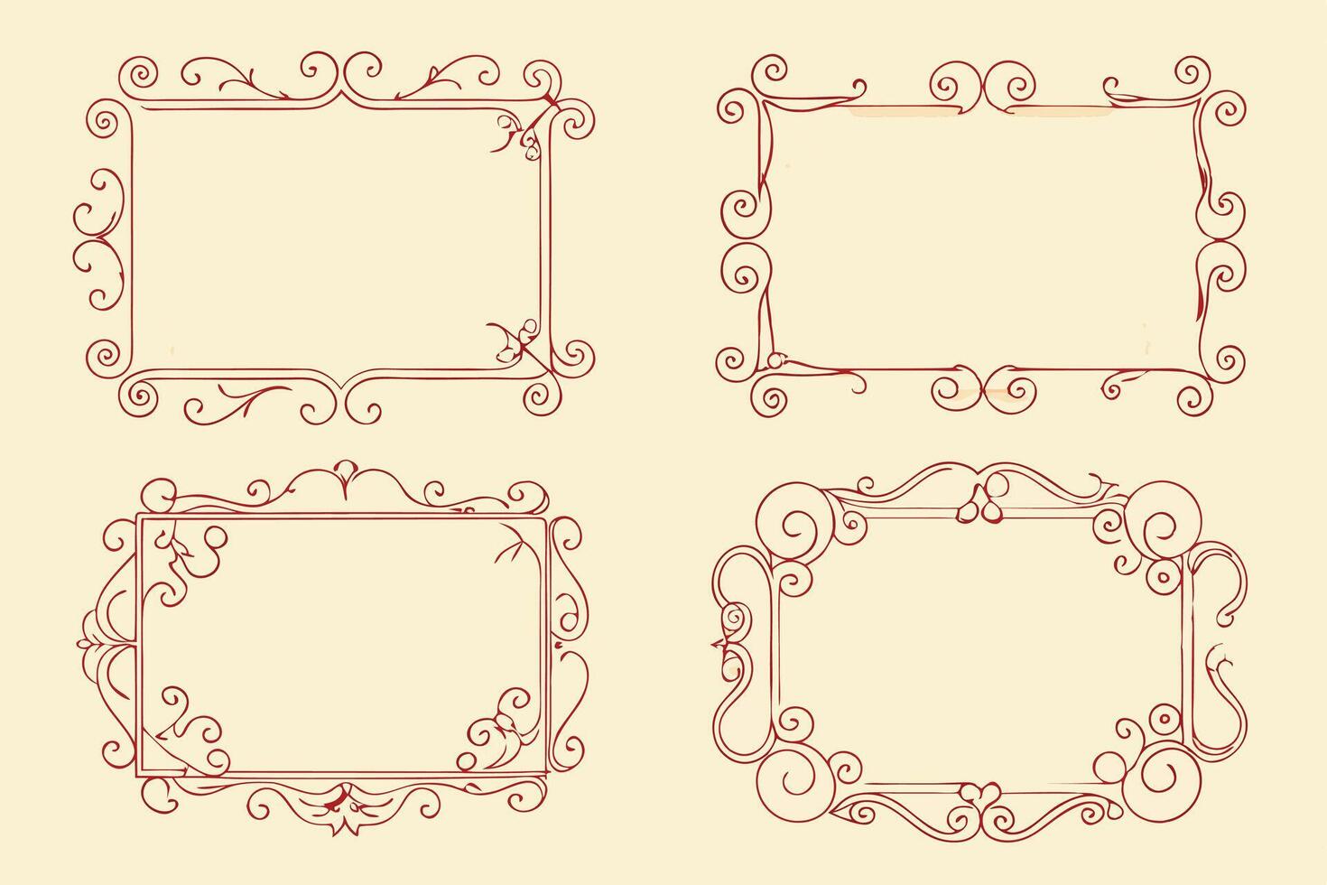 Decorative vintage frames and borders vector