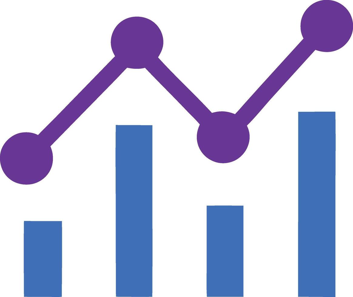 Upward-trending stock market graph symbolizing growth vector