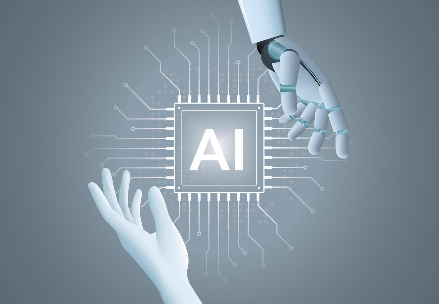 AI chip, technology, Innovation, machine learning, neural network, Artificial Intelligence vector