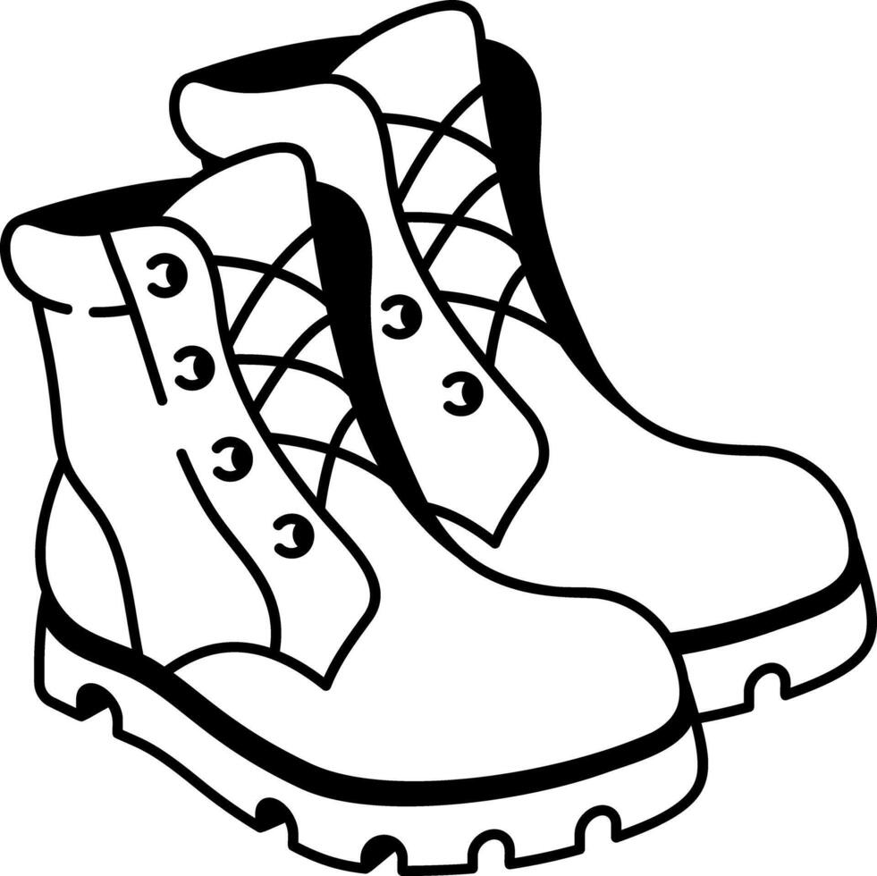 Safari shoes icon in doodle style vector
