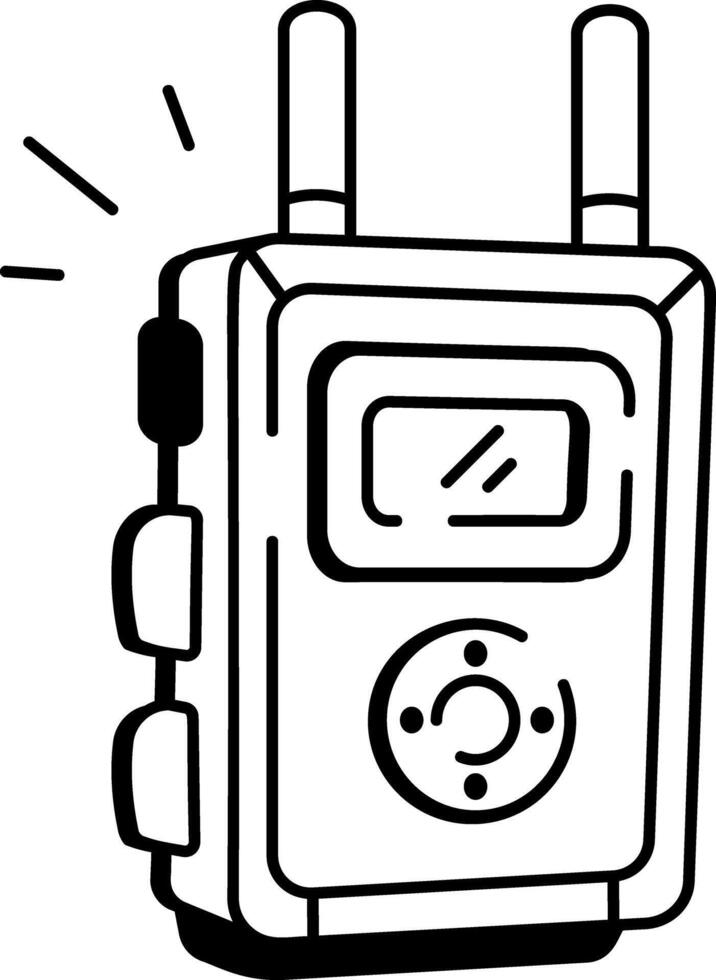 A drawing style icon of wildlife tracker vector