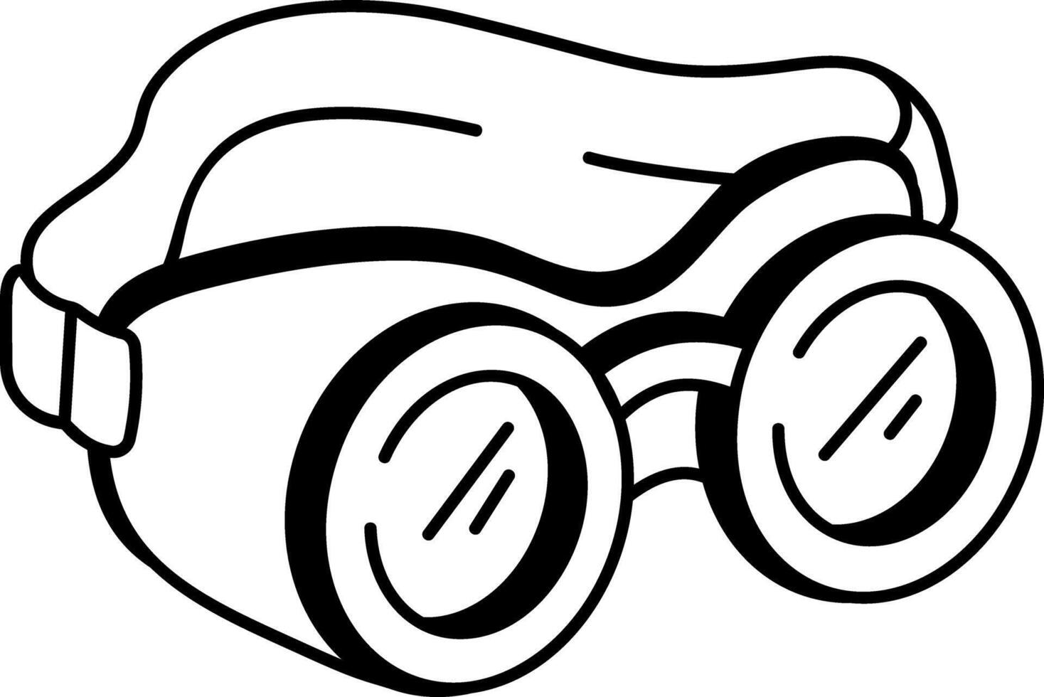 Night goggles icon in hand drawn style vector