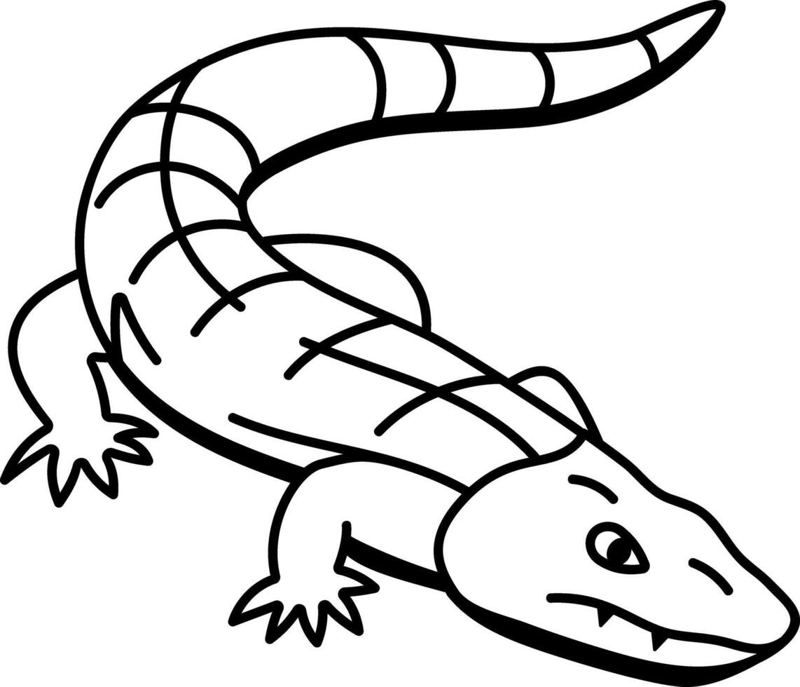 A doodle style icon of wild nile monitor vector