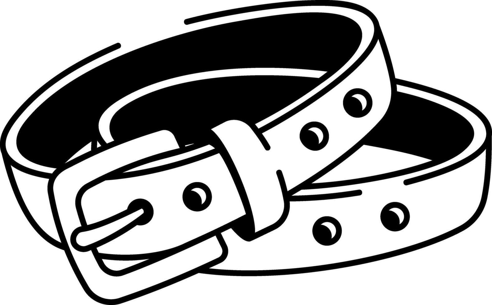 A hand drawn style icon of leather belt vector