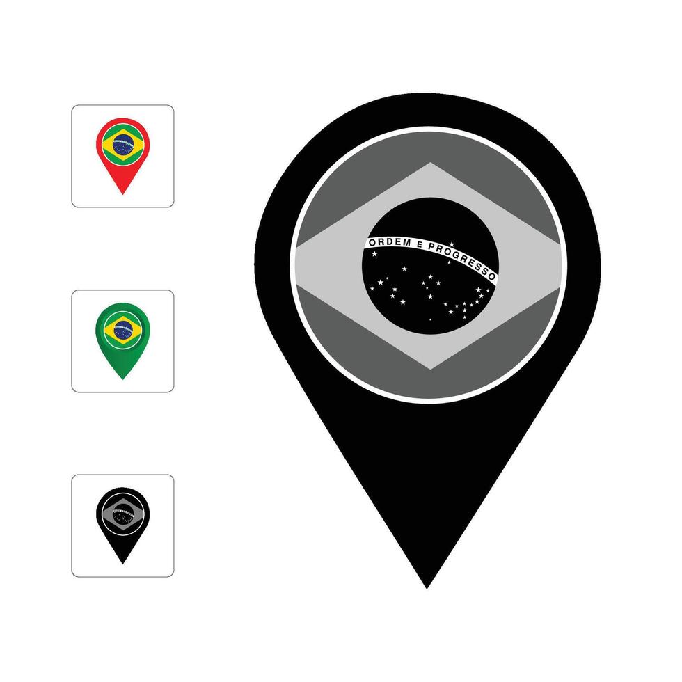 Brazil Location icon Free Download, Brazil location Icon Clip art, Brasilia location pointer black vector