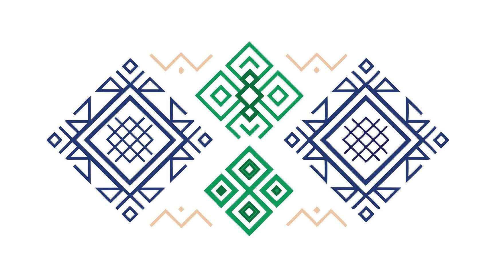 Floral Tapestry Weaving Hands Create Blue Flower Design vector