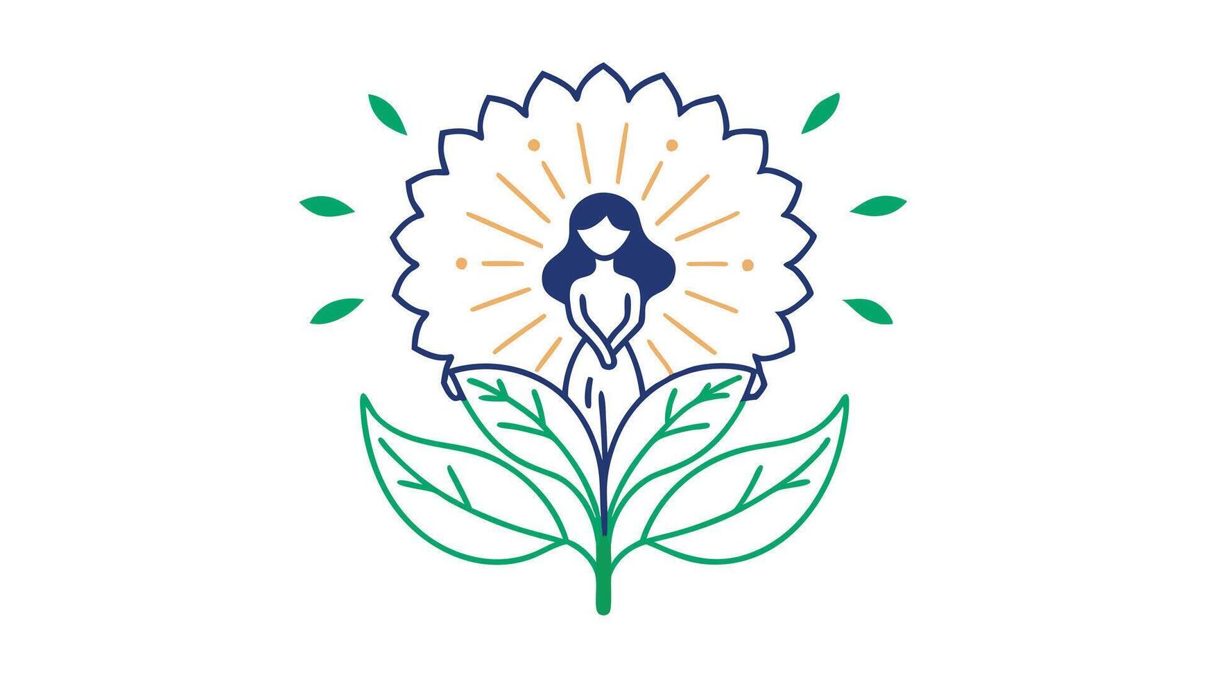 Woman Nature Flower Bloom Growth Goddess Spring Rebirth Life vector