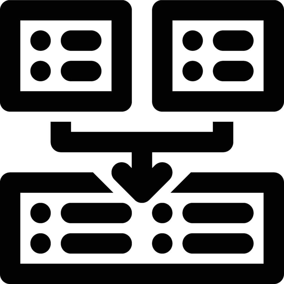 Integrated, Master Plan, Integration Outline Icon vector